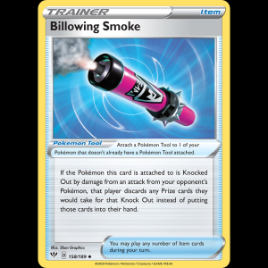 Pokemon TCG Billowing Smoke - Darkness Ablaze swsh3-158 reverseHolofoil