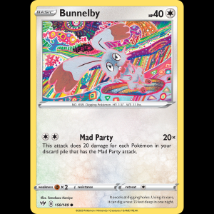 Pokemon TCG Bunnelby - Darkness Ablaze swsh3-150