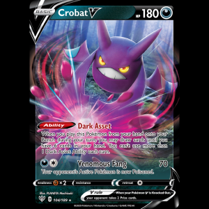 Pokemon TCG Crobat V - Darkness Ablaze swsh3-104 holofoil
