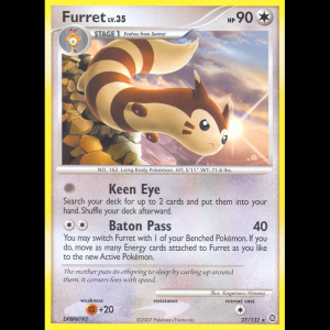 Pokemon TCG Furret - Secret Wonders dp3-27 reverseHolofoil