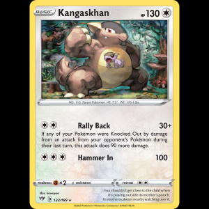 Pokemon TCG Kangaskhan - Darkness Ablaze swsh3-133 reverseHolofoil