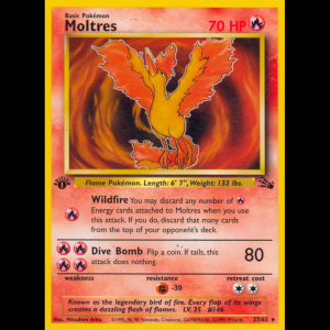 Pokemon TCG Moltres - Fossil ESP base3-27 1stEdition
