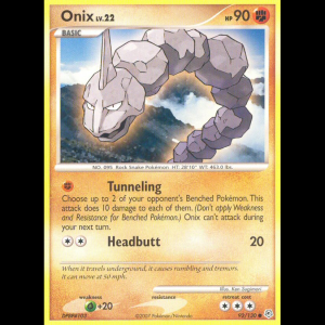 Pokemon TCG Onix - Diamond & Pearl dp1-92
