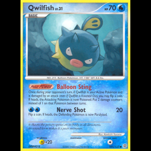 Pokemon TCG Qwilfish - Secret Wonders dp3-101