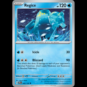 Pokemon TCG Regice - Journey Together sv9-42 reverseHolofoil