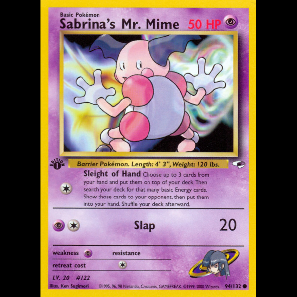 Pokemon TCG Sabrina's Mr. Mime - Gym Heroes gym1-94