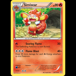 Pokemon TCG Simisear - Plasma Storm bw8-20