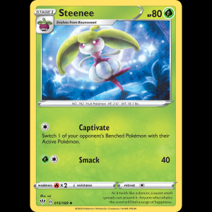 Pokemon TCG Steenee - Darkness Ablaze swsh3-15 reverseHolofoil