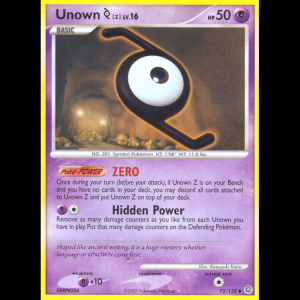 Pokemon TCG Unown [Z] - Secret Wonders dp3-72