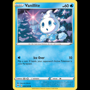 Pokemon TCG Vanillite - Darkness Ablaze swsh3-45