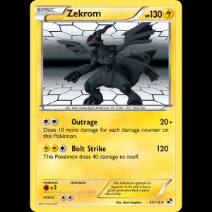 Pokemon TCG Zekrom - Black & White bw1-47 holofoil