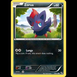 Pokemon TCG Zorua - Black & White bw1-70