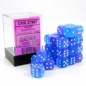 Chessex Dados 12mm Aura/white Luminary Dice D6