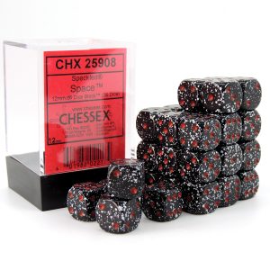Chessex Dados 12mm Space Speckld Dice D6