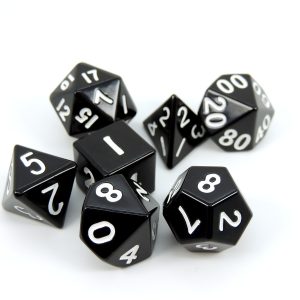 Fan Roll Dados 16mm Black Metal Dice D7