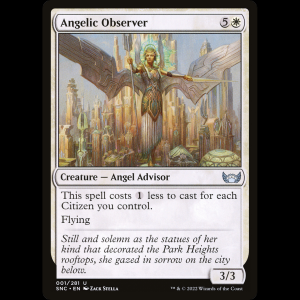 MTG Observadora angélica (Angelic Observer) Streets of New Capenna snc#1