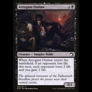 MTG Forajido arrogante (Arrogant Outlaw) Innistrad: Midnight Hunt mid#84