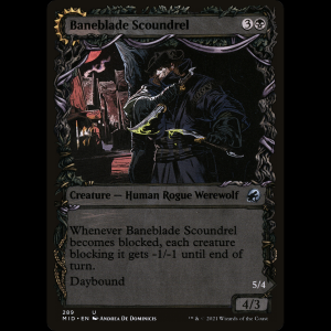 MTG Baneblade Scoundrel // Baneclaw Marauder Innistrad: Midnight Hunt mid#289