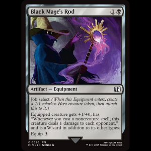 MTG Black Mage's Rod Final Fantasy fin#90