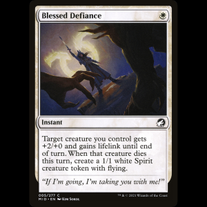 MTG Desafío bendito (Blessed Defiance) Innistrad: Midnight Hunt mid#5