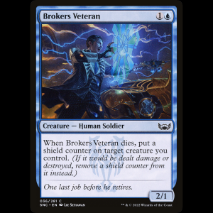 MTG Veterano de los Mediadores (Brokers Veteran) Streets of New Capenna snc#36
