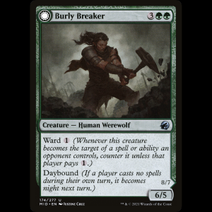 MTG Burly Breaker // Dire-Strain Demolisher Innistrad: Midnight Hunt mid#174