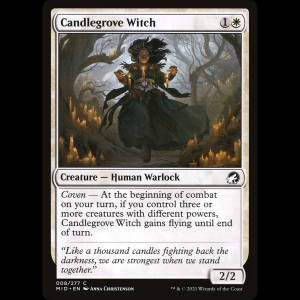 MTG Bruja del marcavelas (Candlegrove Witch) Innistrad: Midnight Hunt mid#8