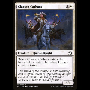 MTG Cátaros del clarín (Clarion Cathars) Innistrad: Midnight Hunt mid#14