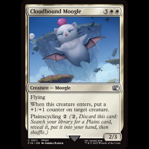 MTG Cloudbound Moogle Final Fantasy fin#11