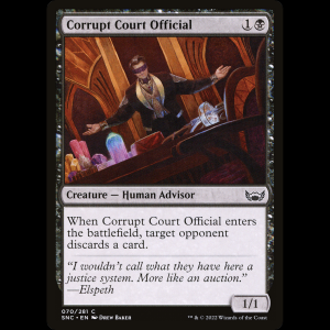 MTG Oficial del juzgado corrupto (Corrupt Court Official) Streets of New Capenna snc#70