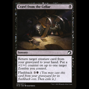 MTG Surgir de la bodega (Crawl from the Cellar) Innistrad: Midnight Hunt mid#93