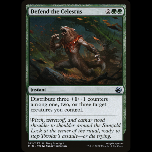MTG Defender el Celestus (Defend the Celestus) Innistrad: Midnight Hunt mid#182