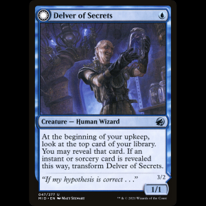 MTG Delver of Secrets // Insectile Aberration Innistrad: Midnight Hunt mid#47