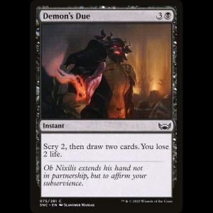 MTG Cuota del demonio (Demon's Due) Streets of New Capenna snc#75