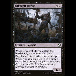 MTG Horda de tumbanefasta (Diregraf Horde) Innistrad: Midnight Hunt mid#96
