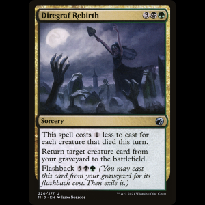 MTG Resurgimiento de tumbanefasta (Diregraf Rebirth) Innistrad: Midnight Hunt mid#220