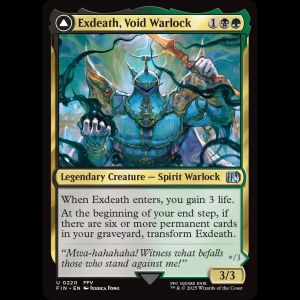 MTG Exdeath, Void Warlock // Neo Exdeath, Dimension's End Final Fantasy fin#220