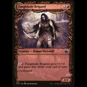 MTG Fangblade Brigand // Fangblade Eviscerator Innistrad: Midnight Hunt mid#292