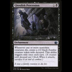 MTG Procesión macabra (Ghoulish Procession) Innistrad: Midnight Hunt mid#102