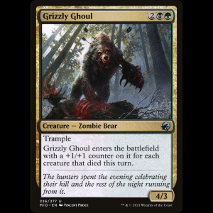 MTG Oso pardo necrófago (Grizzly Ghoul) Innistrad: Midnight Hunt mid#226