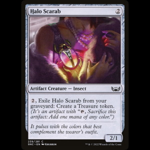 MTG Escarabajo de halo (Halo Scarab) Streets of New Capenna snc#239