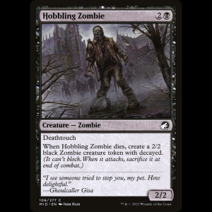 MTG Zombie cojo (Hobbling Zombie) Innistrad: Midnight Hunt mid#106