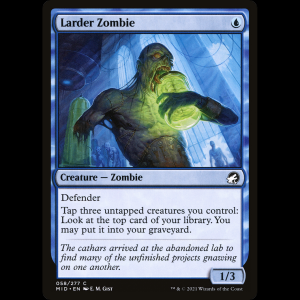 MTG Zombie muerto de hambre (Larder Zombie) Innistrad: Midnight Hunt mid#58