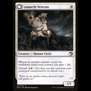 MTG Lunarch Veteran // Luminous Phantom Innistrad: Midnight Hunt mid#27
