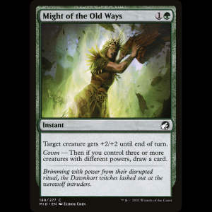 MTG Poder de las viejas costumbres (Might of the Old Ways) Innistrad: Midnight Hunt mid#189