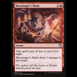MTG Zarpazo de iralunar (Moonrager's Slash) Innistrad: Midnight Hunt mid#148