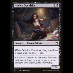 MTG Ocultista novata (Novice Occultist) Innistrad: Midnight Hunt mid#117
