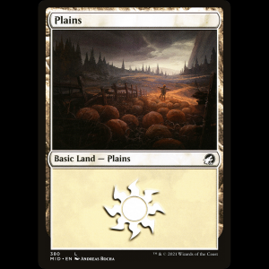 MTG Llanura (Plains) Innistrad: Midnight Hunt mid#380