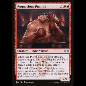 MTG Púgil pugnaz (Pugnacious Pugilist) Streets of New Capenna snc#117