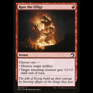 MTG Destruir la efigie (Raze the Effigy) Innistrad: Midnight Hunt mid#156